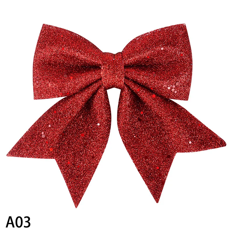 Рождественские банты из хлопка