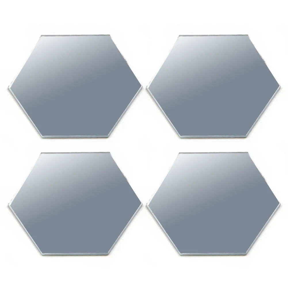 

24Pcs Mirror Stickers Hexagon Wall Stickers Removable Art Decal Mural DIY For Living Room Bathroom Home Decoration