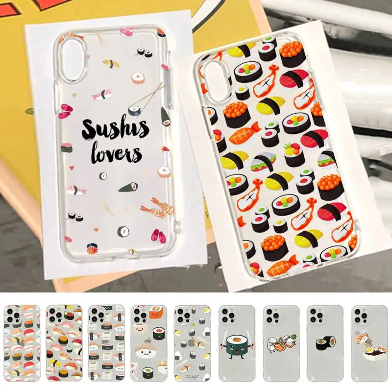 

Food Sushi Phone Case for iPhone 11 12 13 mini pro XS MAX 8 7 6 6S Plus X 5S SE 2020 XR case