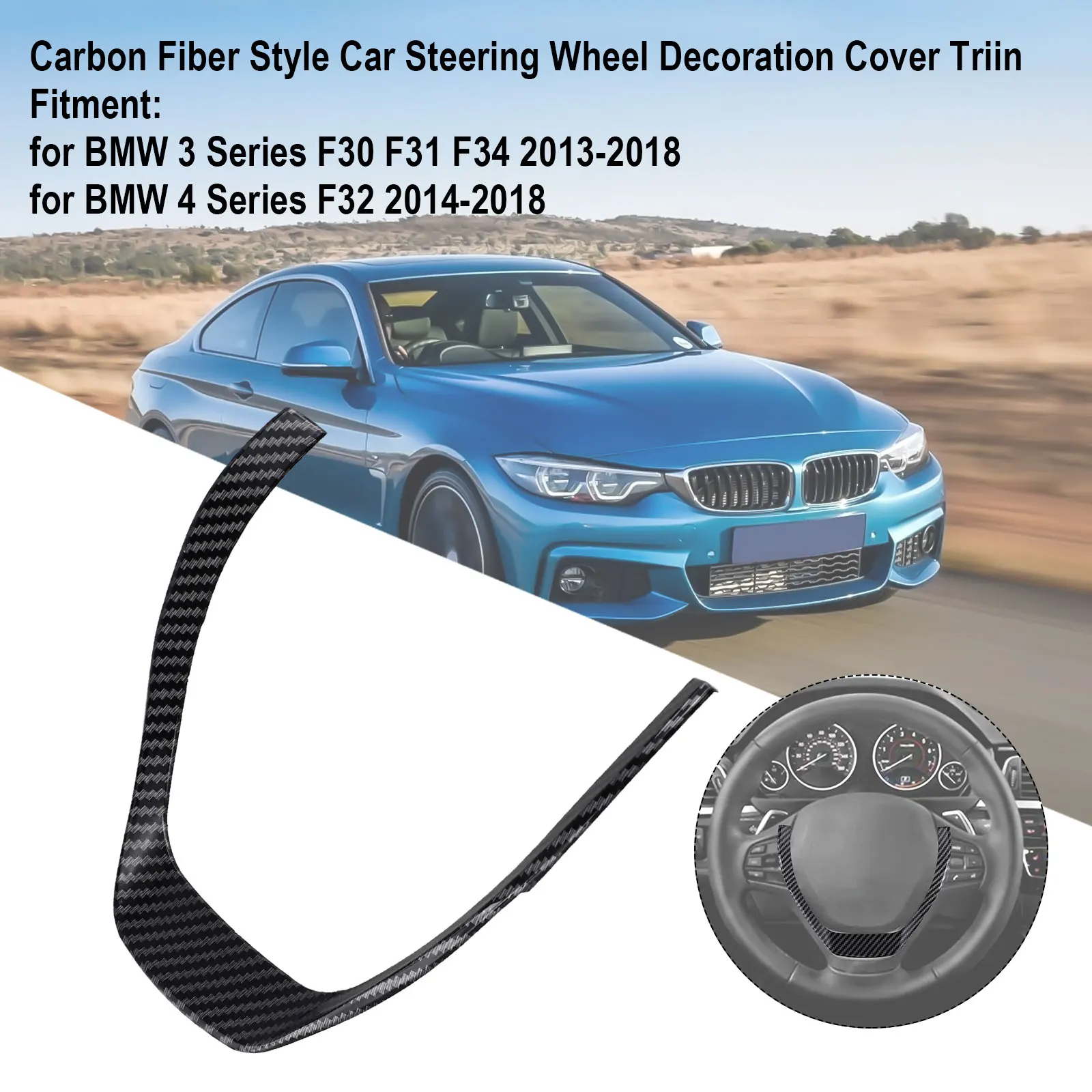 Элегантная отделка рулевого колеса из углеродного волокна чехол для BMW 1 3 серии F20