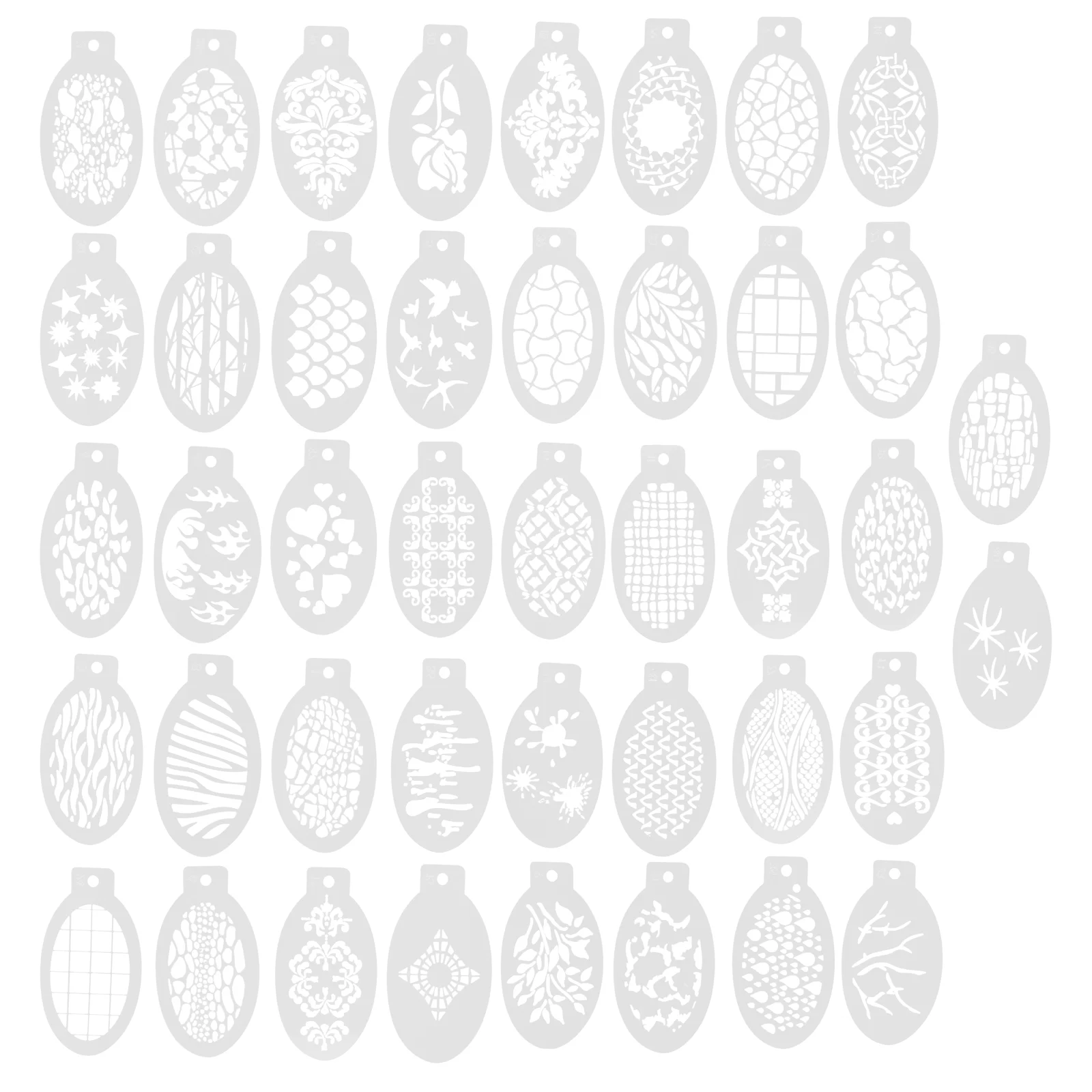 

42 Pcs Painted Template Stencil Makeup Body Painting Supplies Top Coat Facial Graffiti