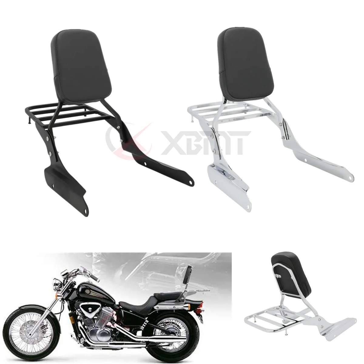 Мотоцикл спинки Sissy бар с багажной стойкой для Honda Shadow VLX600 VT600 1999 2000 2001 2002 2003 2004 2005