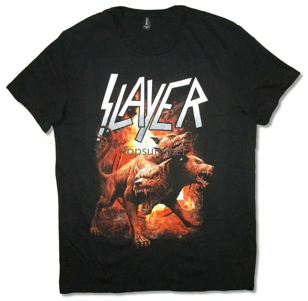 

Slayer 3 Headed Dog Black T Shirt New Band Merch Cerberus Soft(2)