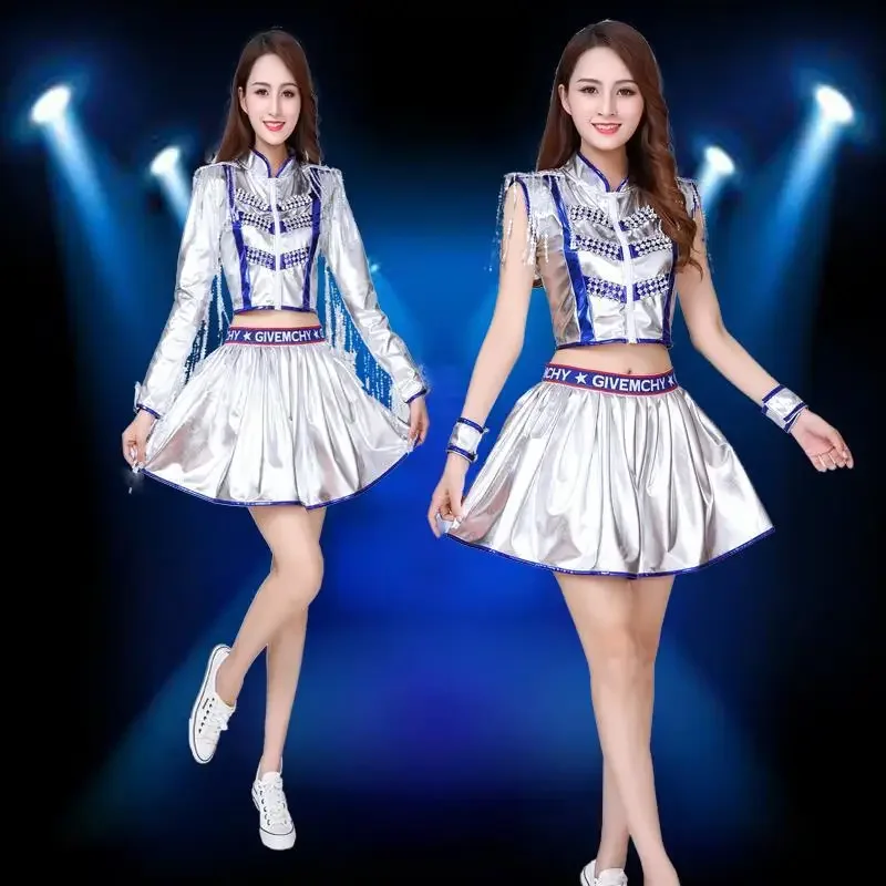 Блестящее платье в стиле хип-хоп для джазовых танцев