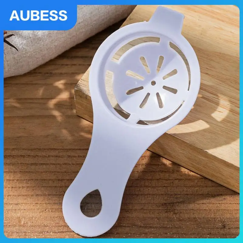 

Eggs Tool With Silicone Holder White Separates Sieve Household Plastic Egg Filter Kitchen Accessories Egg Separator Convenient