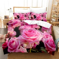 rose bedding set duvet cover set 3d bedding digital printing bed linen queen size bedding set fashion design