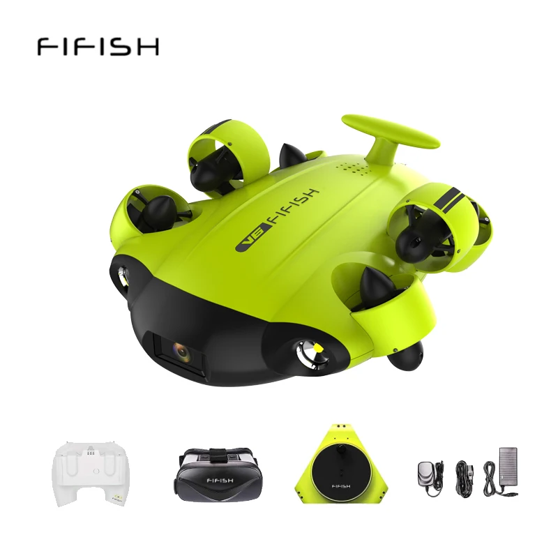 Подводный Дрон FIFISH V6 с камерой 4K UHD очки виртуальной реальности для дайвинга до 360