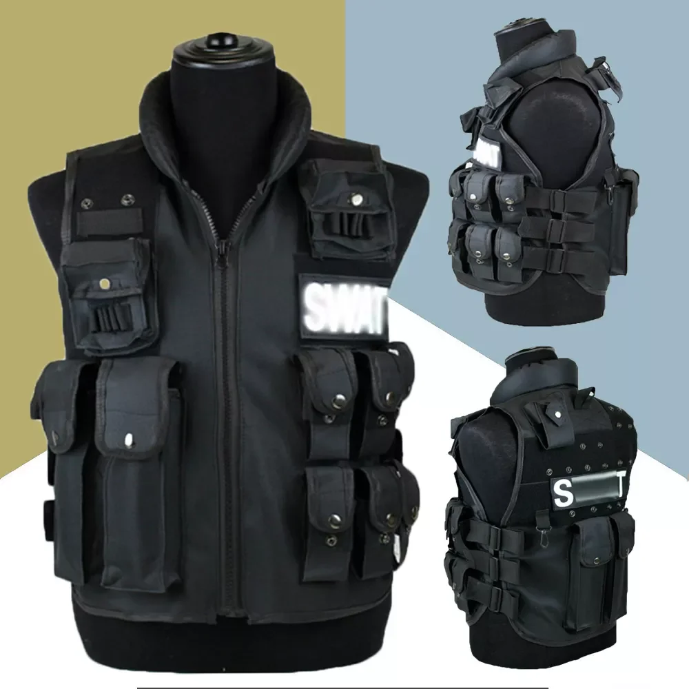 

11 Pockets Tactical Vest Men Hunting Vest Outdoor Waistcaot Military Training CS Waistcoat swat Protective Modular Security Vest