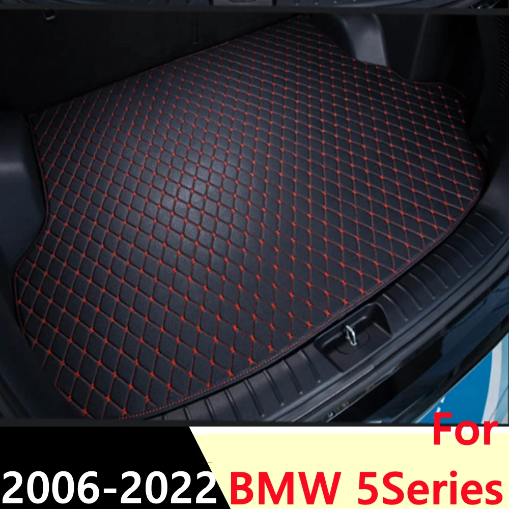 

Коврик для багажника автомобиля для BMW 5 серии 06-2022, все погодные плоские боковые задние карго XPE, коврик, подкладка, автомобильные задние час...
