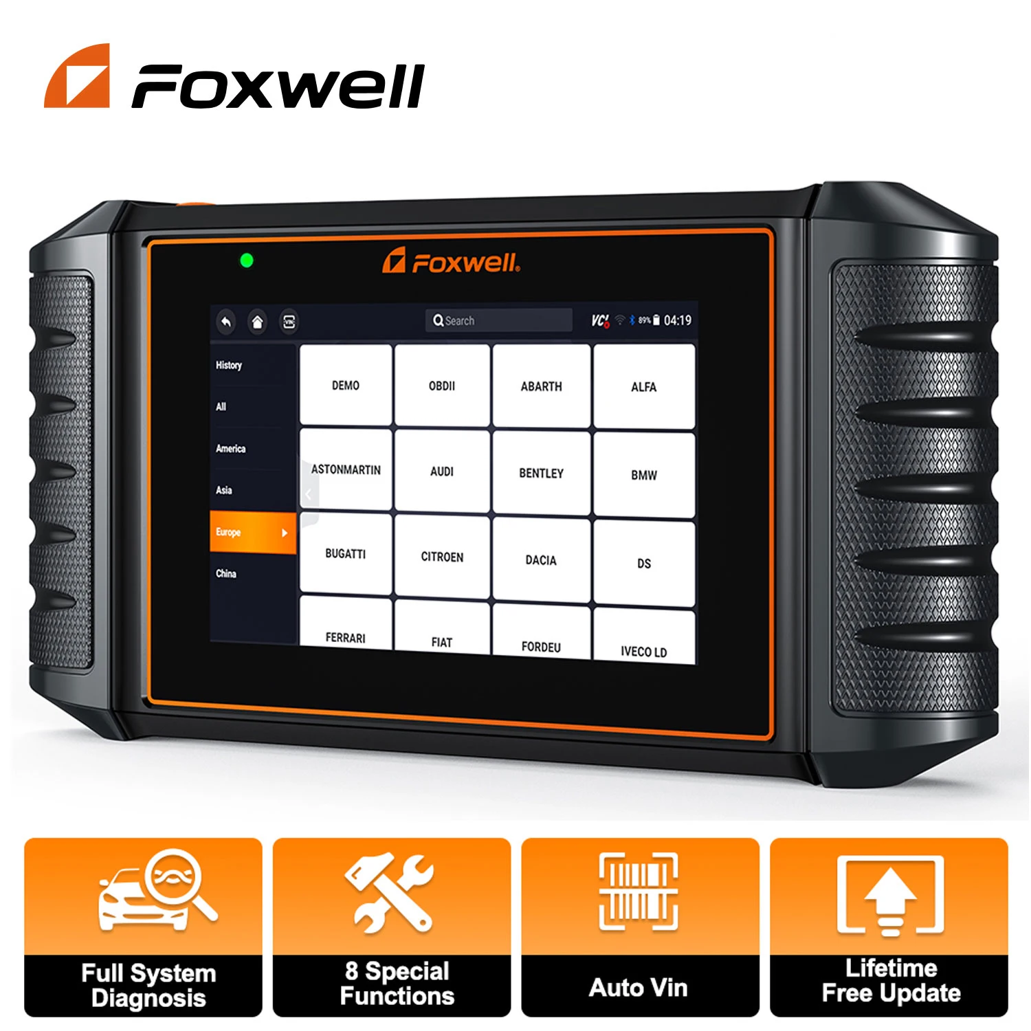 Сканер Foxwell NT726 OBD2, устройство для чтения кодов для всех систем, с функцией сброса 8, с поддержкой DPF TPMS SAS OBD 2