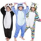 Детские пижамы-кигуруми в виде животных, детские пижамы для мальчиков, панда, пижамы для девочек, комбинезоны в виде единорога, детские комбинезоны с мультяшным рисунком, пижамы