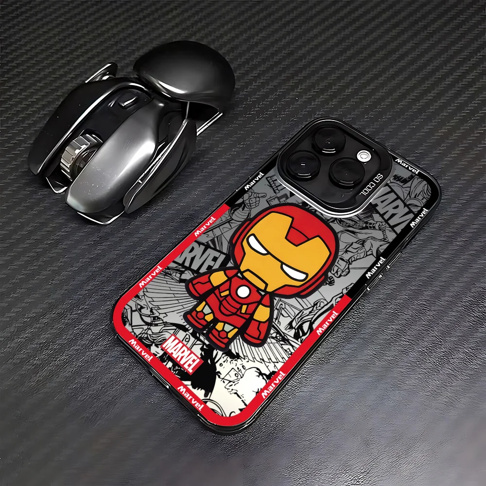 Фото Чехол для телефона Hot Cool Marvels Spidermans для iPhone 16e 16 15 14 13 12 11 mini Pro Max X XR XSMAX 8 7 Plus, матовый чехол с защитой от падения №4