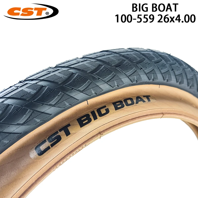 CST BIG BOAT 26 Inch 100-559 26x4.00 Brown Edge Wired Tire 60TPI MTB Bike Beach Bicycle Tire Fat Snow Bike CTC-06 Cycling Parts