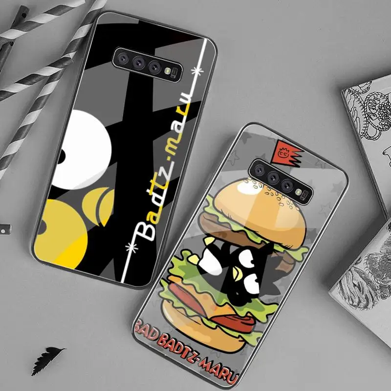 

Cute Cartoon Crow Badtz Maru Phone Case Tempered Glass For Samsung S20 Ultra S7 S8 S9 S10 Note 8 9 10 Pro Plus Cover