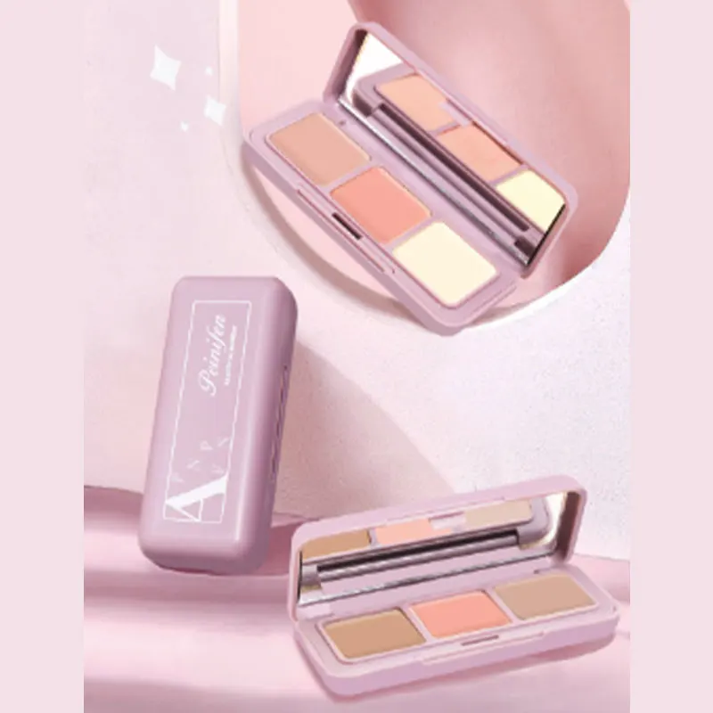 

Best-selling Three-color Concealer Repair Capacity To Cover Dark Circles Concealer Eye Emulsified Spots Acne Mark Concealer New