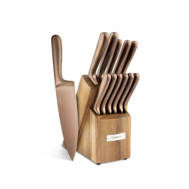 

Rame Copper 12-Piece Cutlery Set with Block Kitchen Accessories