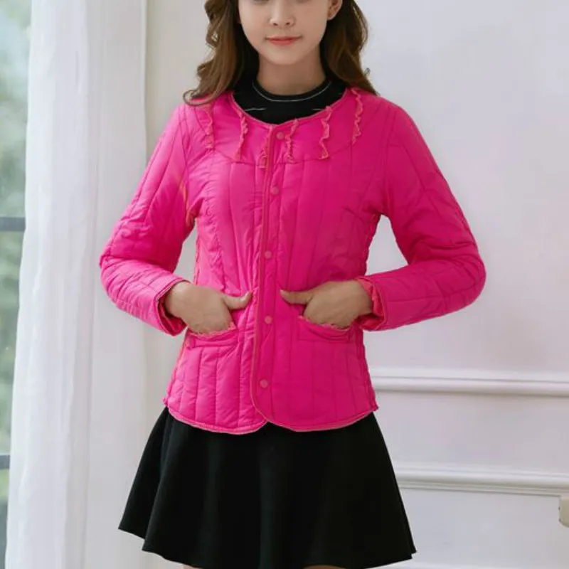 

Женский пуховик с длинным рукавом, на пуговицах