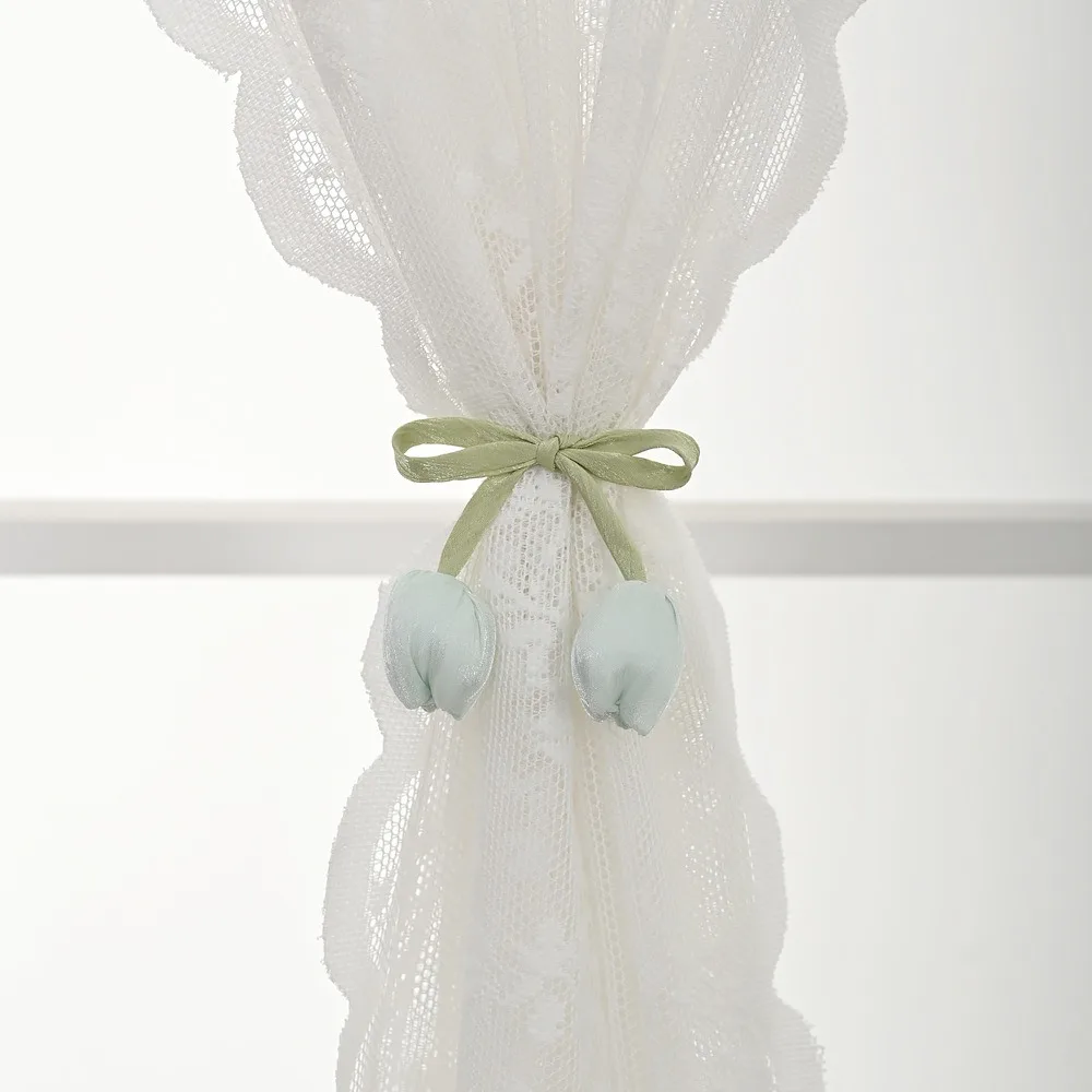 Модный цветочный бутон тюльпан занавеска галстук длинная лента для хранения