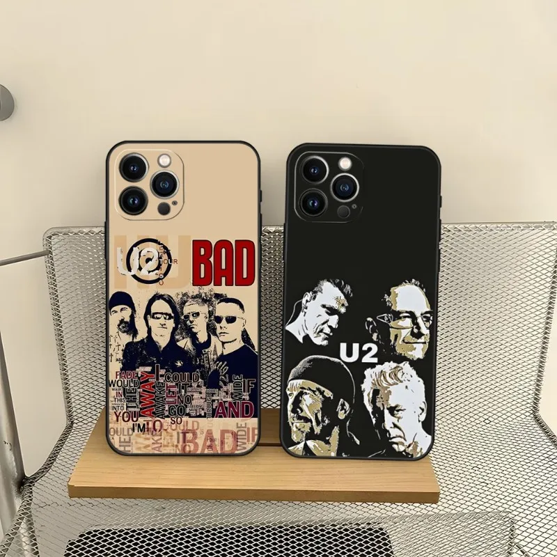 Чехол для телефона U2 Pop Band Iphone 11 Pro Max 12 Mini 13 14 X Xr Xs 6 6s 8 7 Plus силиконовая Мягкая задняя
