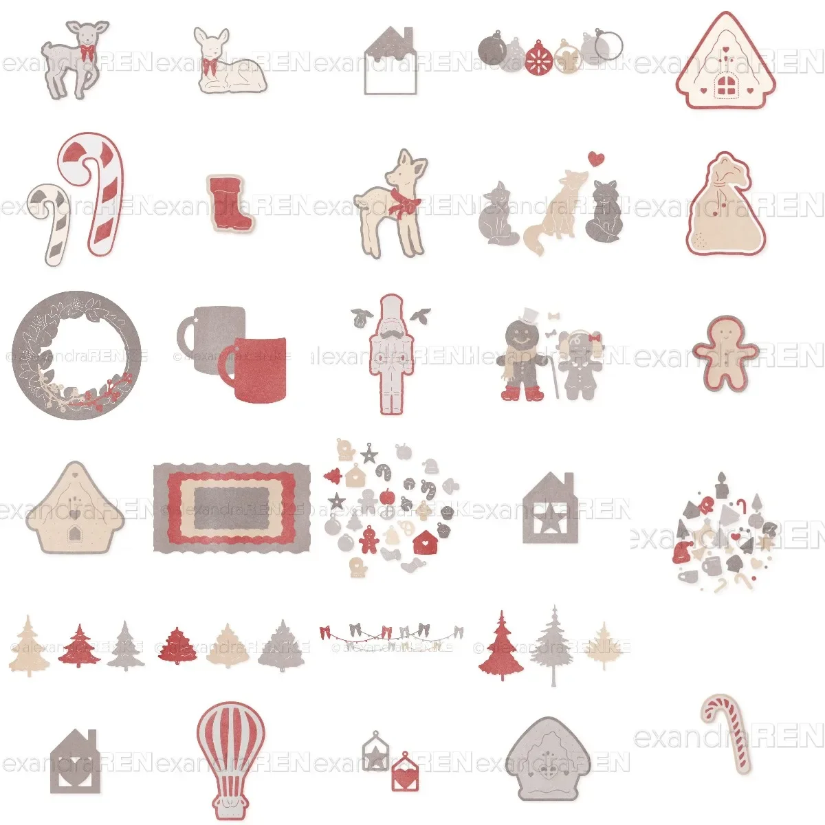 2024 Новый сентябрь Рождественская елка с оленем металлические Вырубные штампы