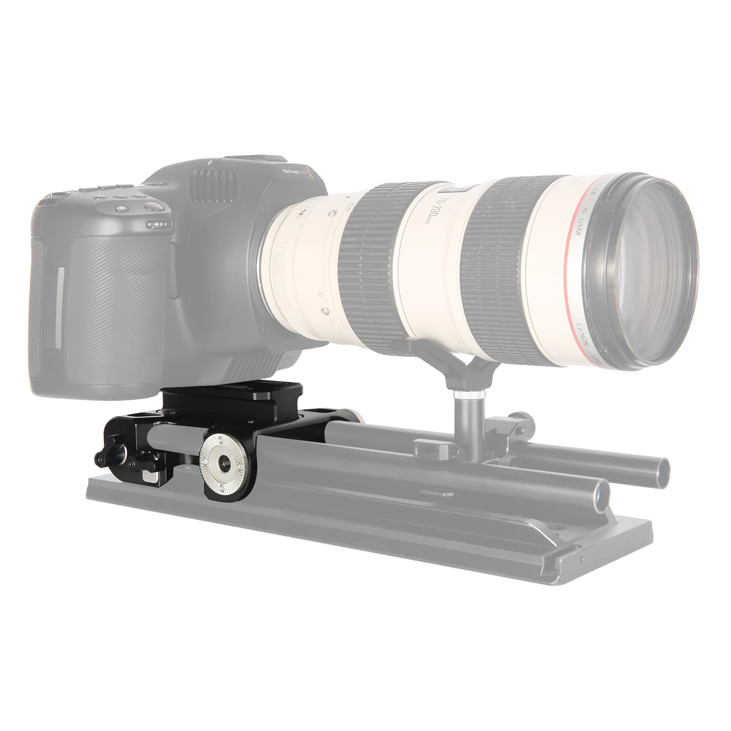 NICEYRIG Rosette Mount 15mm Rod Rail Baseplate with Dovetail Clamp for ARRI Standard Bridge Plate for Cinema Camera (art.: 3920da9481d09) - 3920da9481d09
