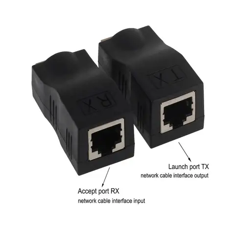 2 шт./компл. адаптер HDMI к RJ45 Ethernet 4K HDMI 1080P удлинитель сигнала до 2,5 Гбит/с 1080p для HDTV, STB, DVD