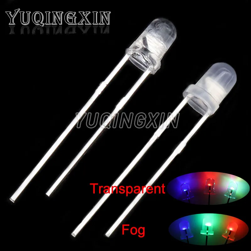 

50pcs/Lot F3 3mm Fast/Slow RGB Flash Red Green Blue Rainbow Multi Color Light Emitting Diode Round LED Full Color DIY