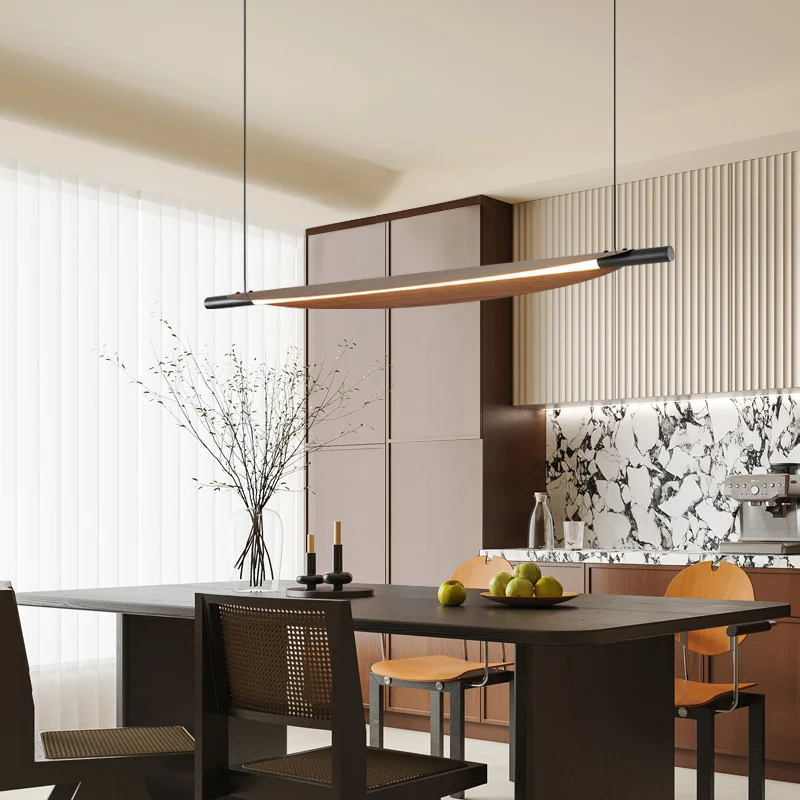 Подвесной светильник из орехового дерева простой стиль бревенчатая люстра