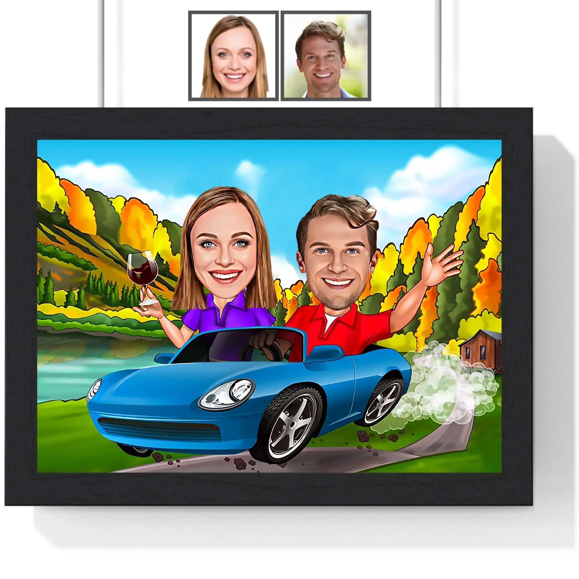 

Карикатурный портрет на холсте