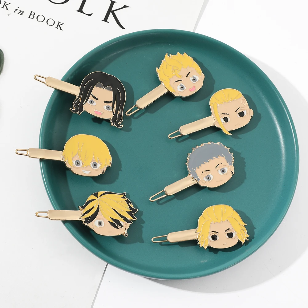 

Anime Tokyo Revengers Cartoon Figure Cute Hairpin Metal Fashion Simple Hair Clip Jewelry Wild Casual Style Hair Accessories