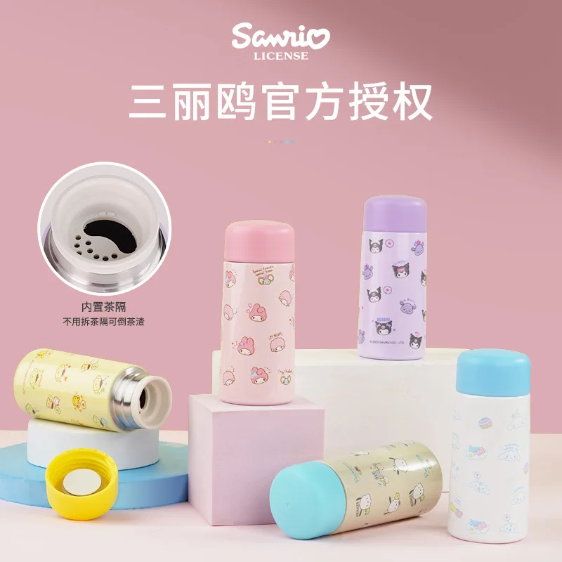 

Mini Sanrio Cinnamoroll Insulation Cup Cartoon Kuromi Melody Pom Pom Purin Pochacco 304 Stainless Insulated Water Cup Girl Gift