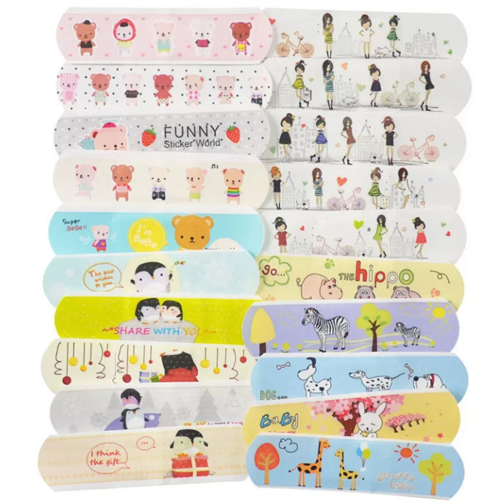 

50pcs Cute Cartoon Medical Patch Waterproof Wound Adhesive Bandages Dustproof Breathable First Band Aid Adhesive for Kids