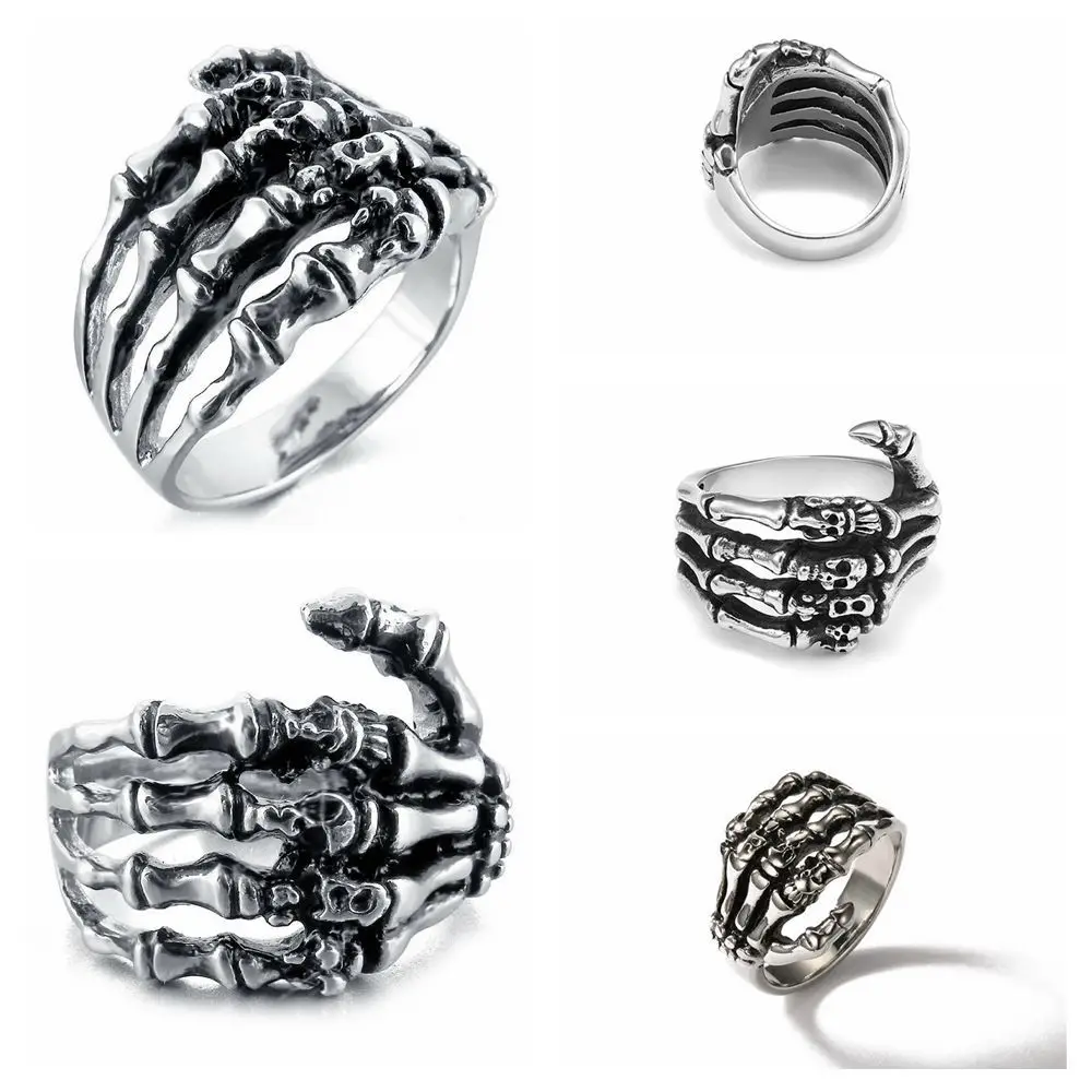 

Men Hip Hop Biker Vintage Rings Punk Gothic Skull Rings