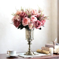 european style dining table dried flower vase decorations romantic coffee tabletop flower arrangements household accessories