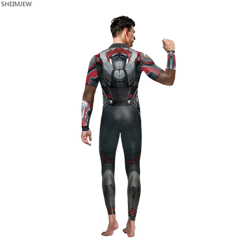 Карнавальный костюм боди боевое снаряжение 3D принт женский/мужской комбинезон