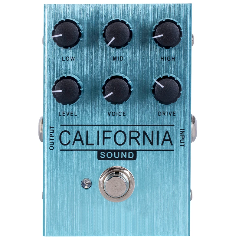 

Electric Guitar Pedal CALIFORNIA MK Ⅱ AMP Sound Effects Low Mid High Frequency Voice Drive Level Control