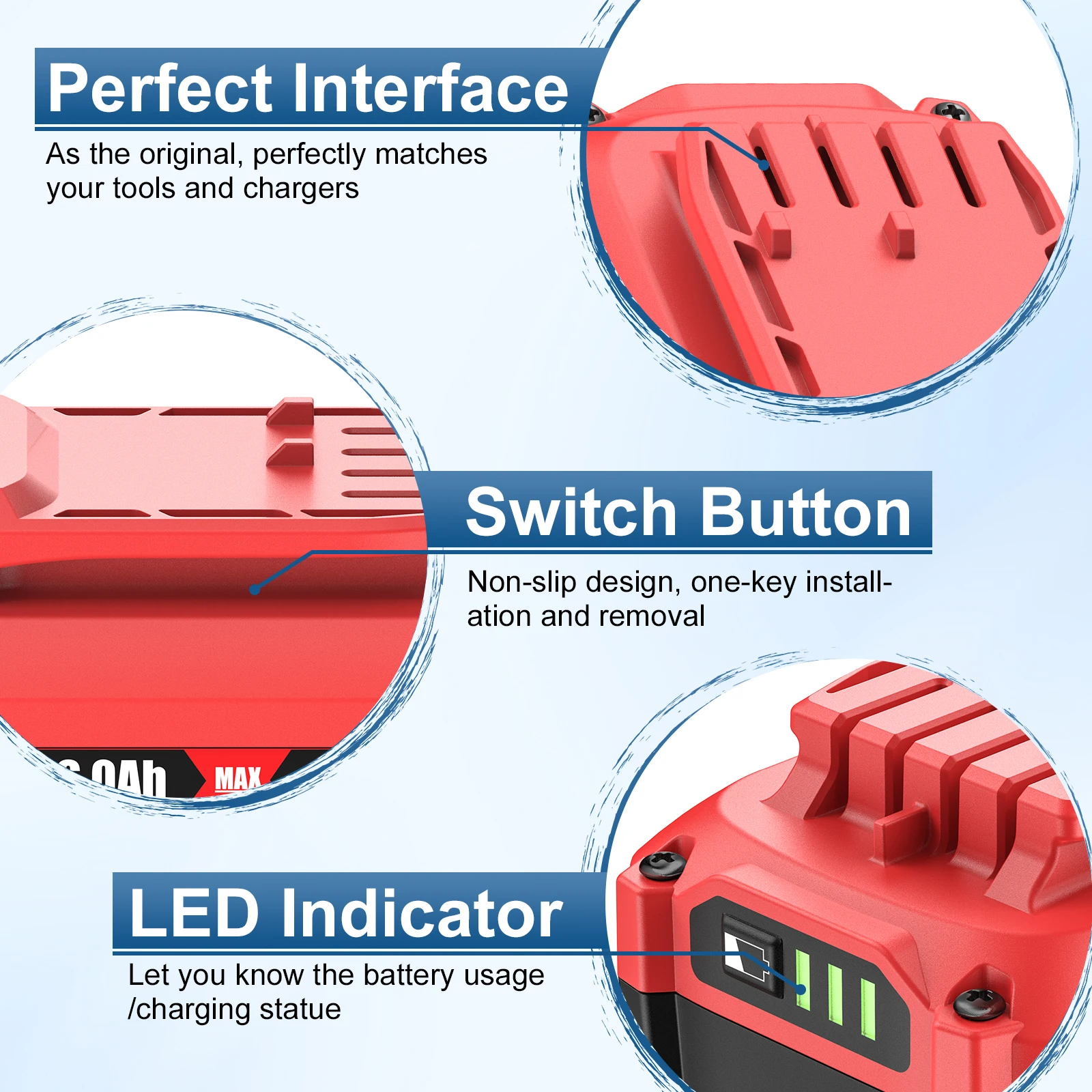 Для Craftsman CMCB205 6000 мАч 20 В литиевая батарея для CMCB204 CMCB206 CMCB202 CMCB201 аккумулятор
