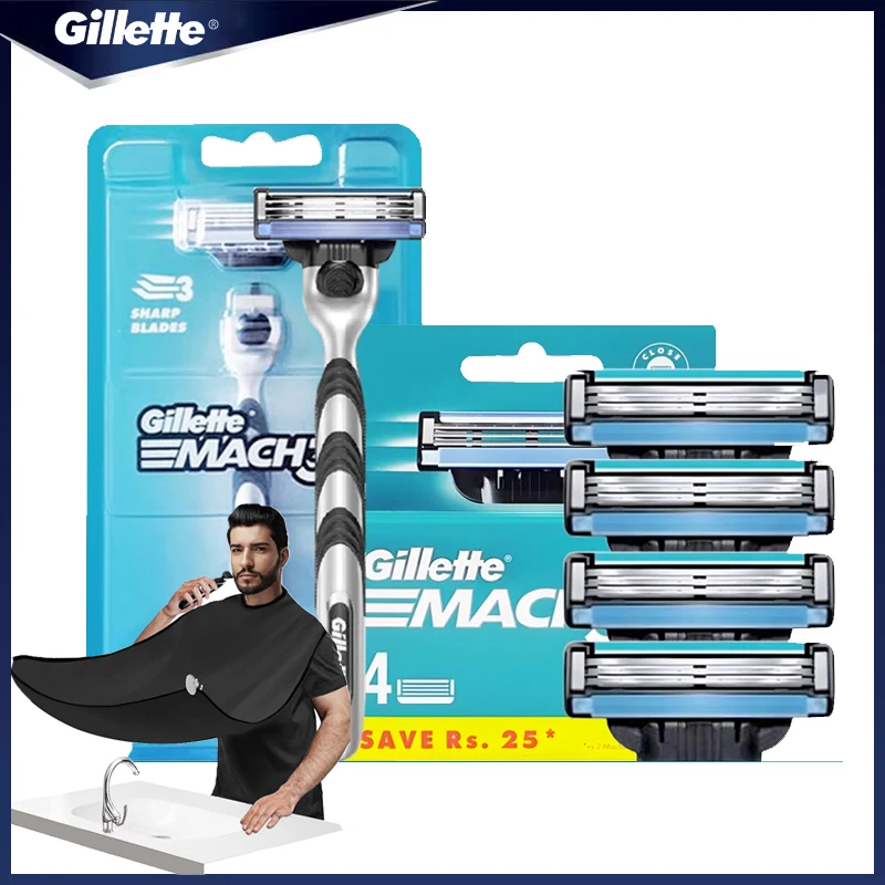Оригинальная бритва Gillette Mach 3 для мужского бритья безопасная бороды ручная