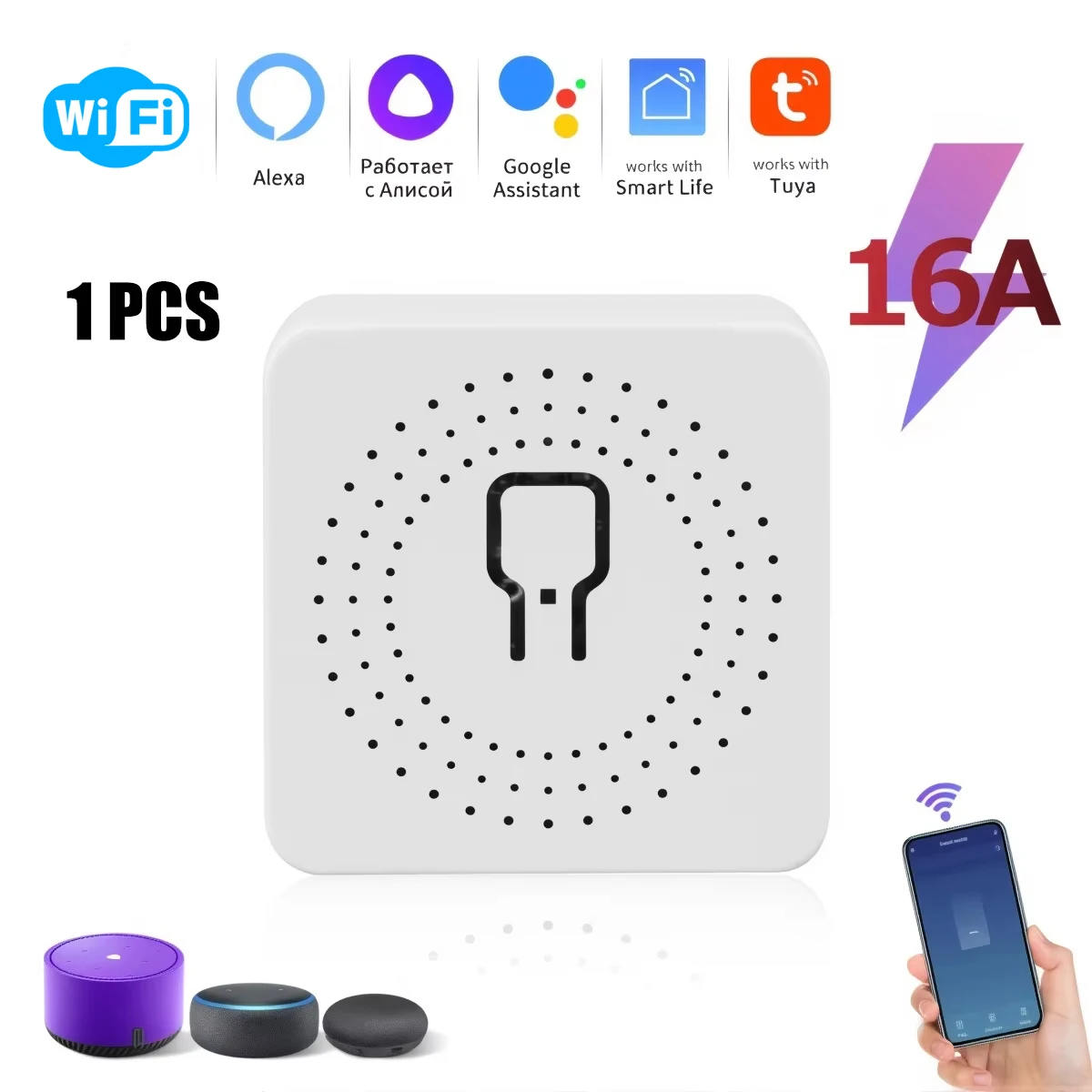 

Shine-tale Умный мини-выключатель WiFi/Zigbee 3.0