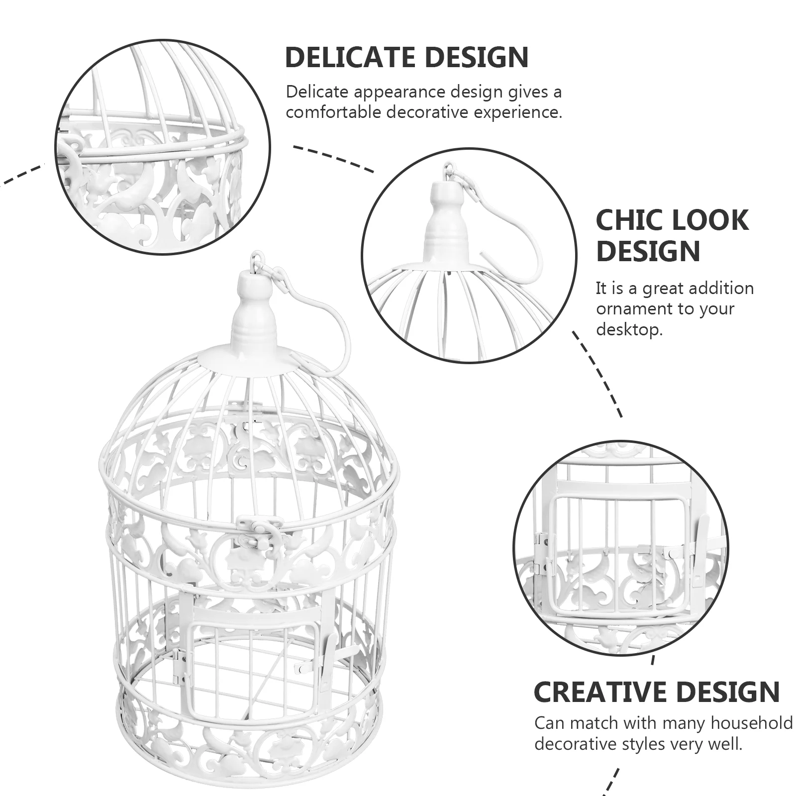 Открытое украшение в виде птичьей клетки световые украшения дома для реквизит