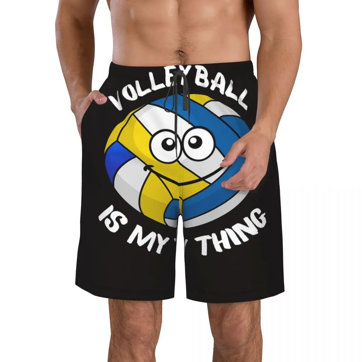 

Волейбол-это моя вещь, спорт, американский спорт, пляжные брюки для мирового спорта, повседневные брюки, приятные на ощупь эластичная талия для бега