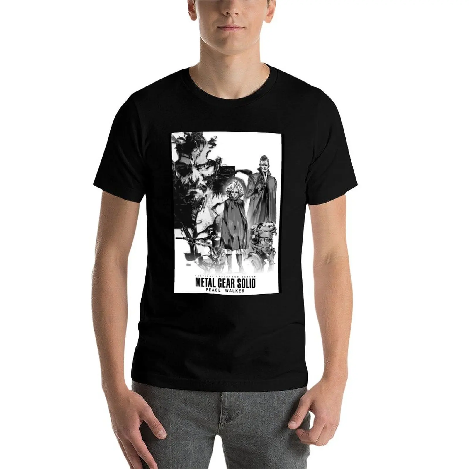 Metal Gear Solid: футболка с плакатом Peace Walker одежда больших размеров футболки рисунком