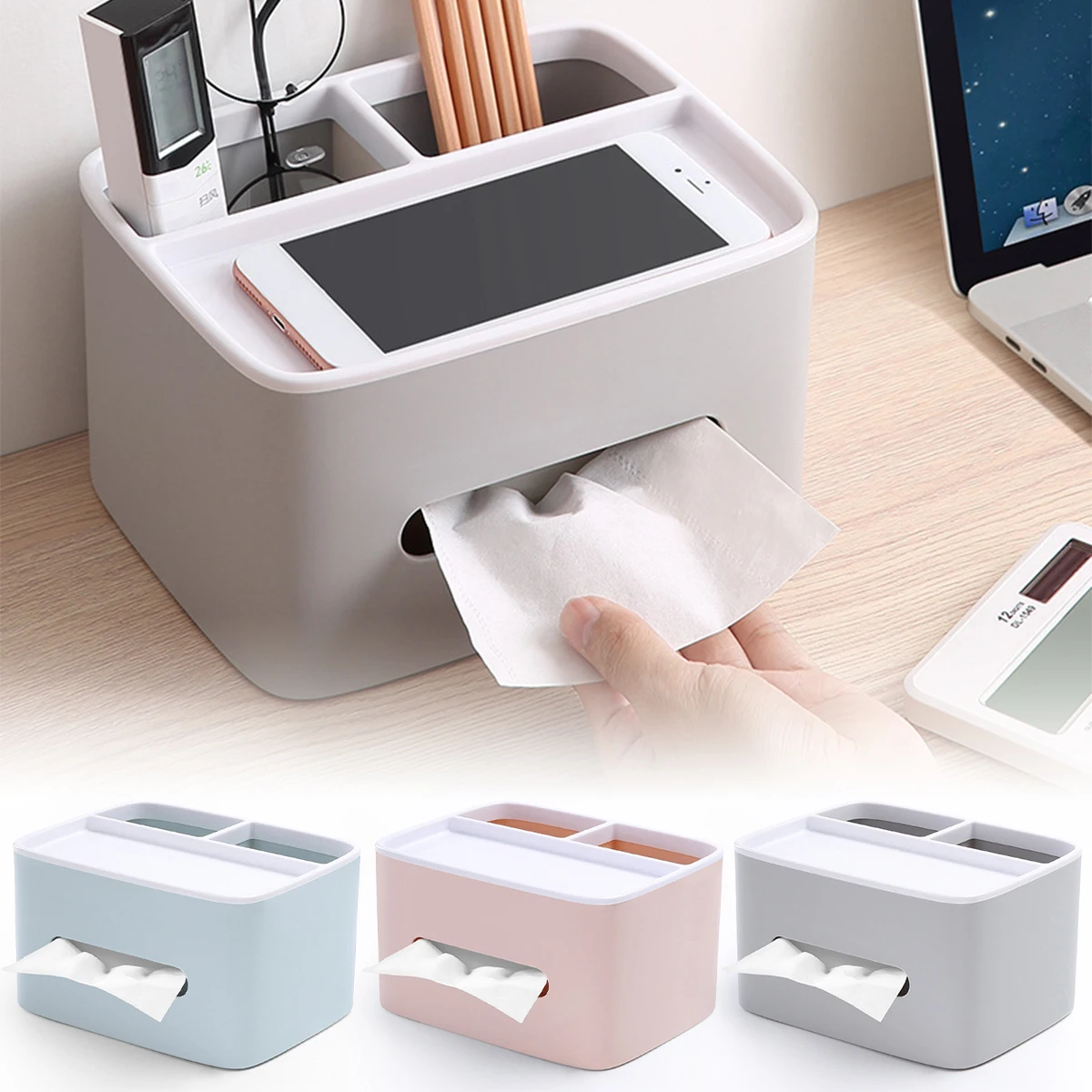 

Многоразовая коробка для салфеток, органайзер, пластиковая коробка для бумажных салфеток для лица, многофункциональная коробка для хранен...