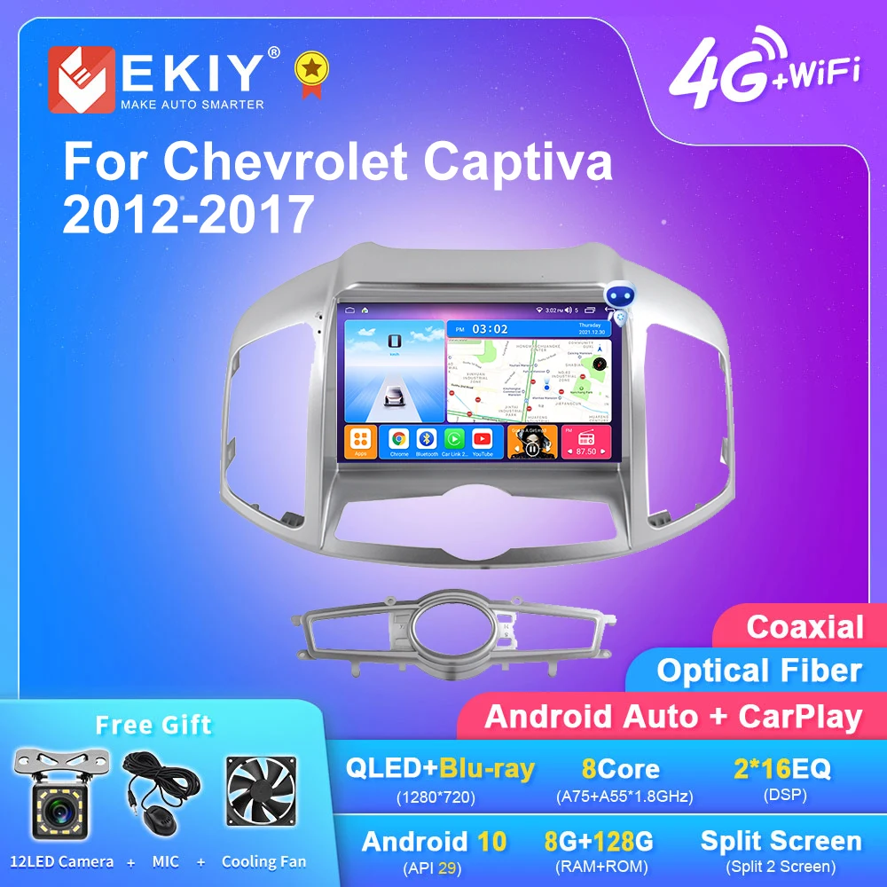 

Автомагнитола EKIY T7 на Android 10 для CHEVROLET Malibu 2015-2018, мультимедийный видеоплеер с навигацией, GPS, DSP, автомагнитола 2DIN