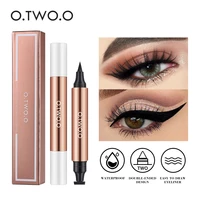 o two o eyeliner stamp black liquid eyeliner pen waterproof fast dry double ended eye liner pencil make up for women cosmetics