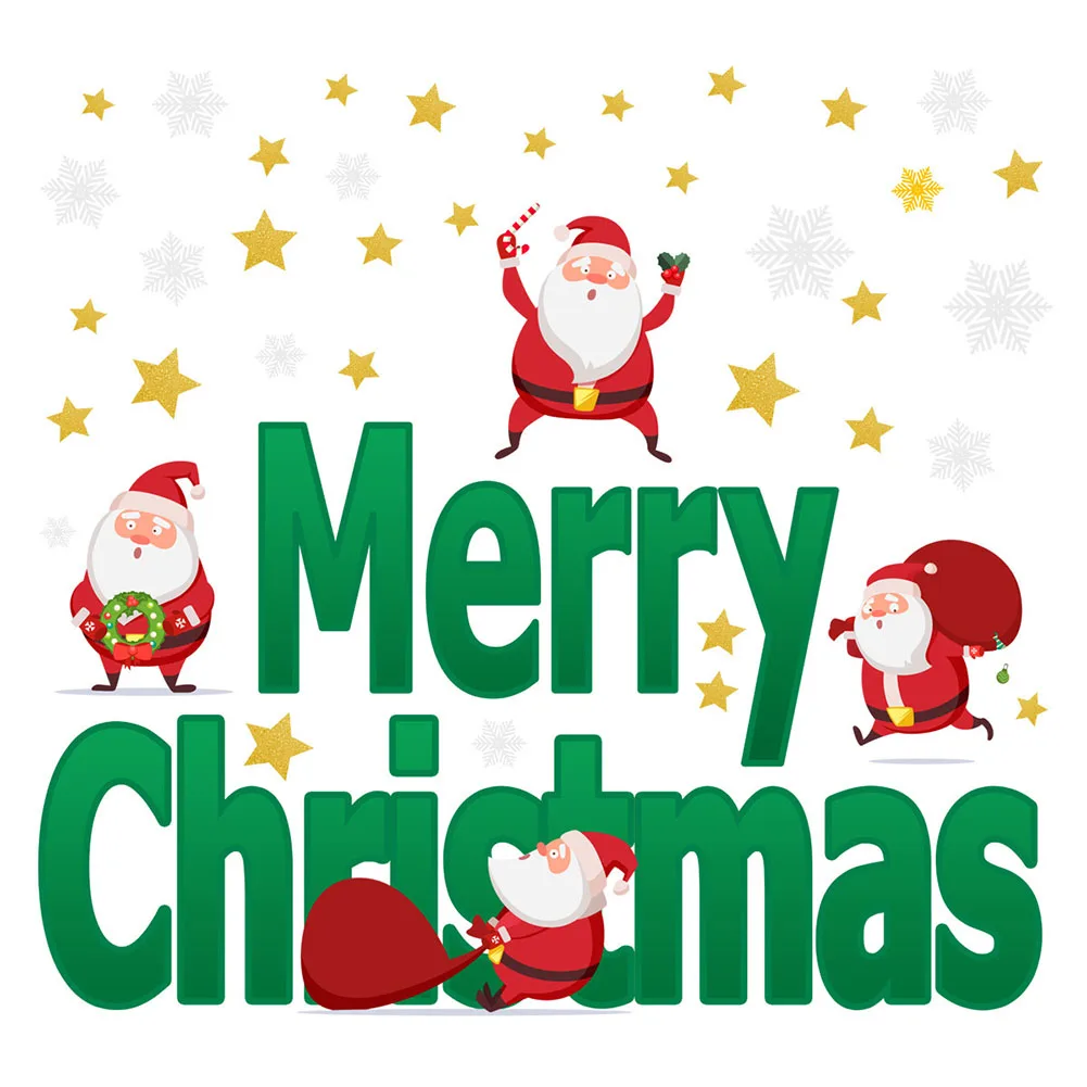 

1pcs Merry Christmas Shop Seasonal Wall Vinyl Stickers Decal Sticker Home Decoration Xmas Home Decro Decal PVC