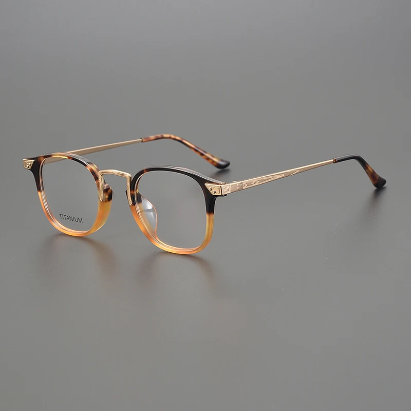 Винтажная оправа для очков ручной работы из ацетата и титана