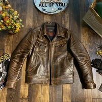cidu genuine j 92 asian size super high quality italian oil wax cowhide farmer fashion retro leather mens jacket