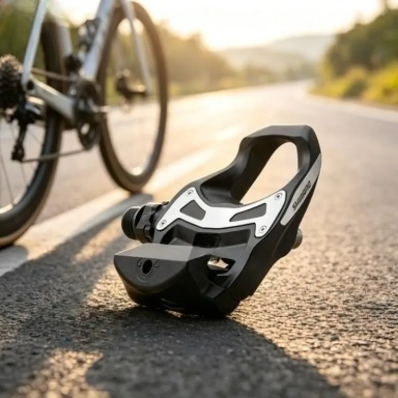 Фото Педали SHIMANO 105 PD-R7000 SPD-SL, карбоновые, для шоссейных велосипедов, с ультраширокой платформой, эффективная передача энергии, система фиксации. №2