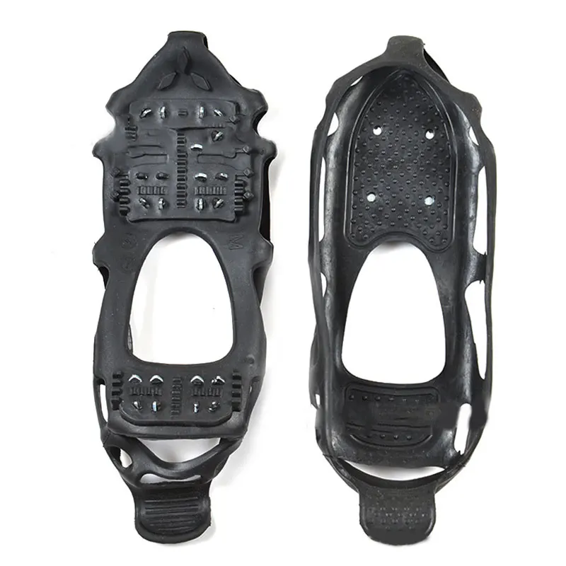 1Pair 24 Studs Anti-Skid Snow Ice Gripper Climbing Shoe Spikes Grips Cleats Overshoes Crampons Spike Shoes Crampon S/M/L